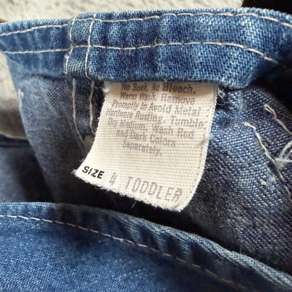 OshKosh B'gosh Toddler Overalls Size 4 Denim‎ Blue Genuine Article Bib Pants